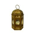 Tuphregyow LED Mini Lantern - Ramadan and Christmas Decoration - Hanging Lanterns with Candles - Perfect for Wedding Table Centerpiece and Home Decor Gold