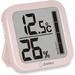 dretec Temperature and Humidity Meter Temperature Humidity Digital Large Screen Fashionable Wall Mount Stand O-402PKDI Pink