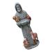 St Francis Garden Statues Resin Francis Statue Garden Bird Water Container Catholic Decoration Bird Feeding Tool for Garden Lawn Patio Use