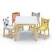 5 Piece Kiddy Table and Cartoon Animals Chair Set
