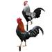 2 Pcs Poultry Statue Animal Outdoor Adornment Easter Yard Decoration Hen Stake Garden Stakes Art