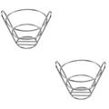 2 Pcs Cup Holder for Car Fries Cone Storage for Food French Fry Cutter Snacks Container French Fry Stand Holder