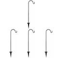 4pcs Garden Shepherd Hooks Garden Planter Stakes for Bird Feeders Outdoor Plants Lights Lanterns Flower Baskets Heavy Duty