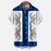 DDAPJ pyju Hawaiian Shirts for Men Short Sleeve Bowling Shirt Vintage Floral Printed Casual Aloha Shirt Regular Fit Button Down Shirts Summer Vacation Beach Tops Flash Deals 2024 Blue XL