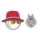 Golf Hat Clip Durable Golf Ball Marker Hat Clips Lightweight Removable Magnetic Anti Rust Glasses Fisherman Hat Clips for Women Men Kids Red