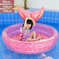 Fyeme Inflatable Pool Thickened PVC Inflatable Kiddie Pool Baby Inflatable Mermaid Pool Kids Swimming Pool Kiddie Paddling Pool Baby Ball Pit Pool Indoor & Outdoor Ocean Ball Pool for Kids