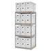 Global Industrial B2297396 Record Open Storage with Boxes - Gray - 42 x 30 x 84 in.