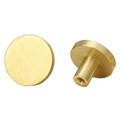Hanzidakd Door Hook Small 25mm) (20mm * 4 HandleGold Single Brass Round Hole Solid Pieces Tools & Home Improvement