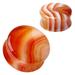 Natural Red Stripe Agate Stone Saddle Plug