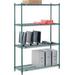 Nexel Poly-Z-Brite Wire Shelving - Green - 48 x 18 x 74 in.