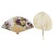 2Pcs Summer Hand Fan: 1 Pcs Women s Wedding Floral Folding Hand Fan & 1 Pcs Baby Mosquito Repellent Fan Straw Hand Fans