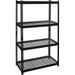 2300 Deck Wire Shelving Unit 4 Shelf 18 X 36 X 60 Black 18 D X 36 W X 60 H Black & Zinc