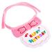 2 Pieces Pet Birthday Bib Kitten Toys Washable Cat Bib Plush Toys Cat Birthday Party Supplies Reusable Cat Bib