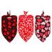 3PCS Valentine s Day Bandanas for Dogs Scarf Cat Bandanas Bibs Valentine s Dog Grooming Accessories-B