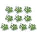 Uxcell Animal Cat Dog Paw Print Charm 10 Pcs Footprint Bead Claw Pendants Light Green