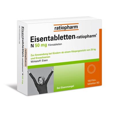 ratiopharm - EISENTABLETTEN- N 50 mg Filmtabletten Mineralstoffe