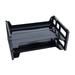 Recycled Plastic Side Load Desk Trays 2 Sections Letter Size Files 13 X 9 X 2.75 Black