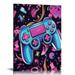 GOSMITH Modern Girl Gamepad Kids Wall Decor Poster for Home Gaming Video Game Headphones Gamepad Canvas Art Poster and Wall Art Picture Print Modern Family Bedroom Decor Posters