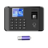 Intelligent Fingerprint Attendance Machine Time Clock Recorder 2.4 LCD Screen Voice Prompt Card Function