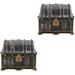 2 Count Pirate Treasure Chest Toys Storage Bins Multi-function Treasure Chest Wooden Toy Home Accessory Child