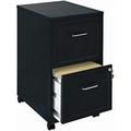 xrboomlife Scranton & Co 18 Deep 2 Drawer Mobile Smart File Cabinet in Black