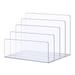 Desktop File Organizer Multi-Compartment File Holder Transparent File Stand File Sorter