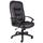 Boss Office Products LeatherPlus High-Back Executive Chair, Black