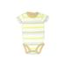 Just One You Made by Carter's Short Sleeve Onesie: Yellow Stripes Bottoms - Size 3 Month
