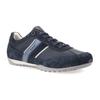 Sneaker GEOX "U WELLS C", Herren, Gr. 39, blau (navy), Veloursleder, Textil, Synthetik, casual, Schuhe, Casual Schuh, Schnürschuh mit Logoverzierung