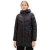 Steppmantel TOM TAILOR, Damen, Gr. XL (42), schwarz (deep schwarz), Obermaterial: 100% Polyamid. Futter: 100% Polyester, casual, regular fit Po-bedeckend, Langarm, Mäntel, mit 2-Wege-Reißverschluss