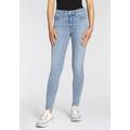 Skinny-fit-Jeans LEVI'S "310 Shaping Super Skinny" Gr. 30, Länge 28, blau (off kilter clean hem) Damen Jeans Röhrenjeans