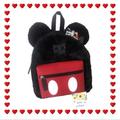 Disney Bags | Mickey Mouse Backpack Faux Fur Disney | Color: Black/Red | Size: Os