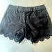 J. Crew Shorts | J By J Crew Women’s Black Linen Scalloped Shorts Size 0 | Color: Black | Size: 0