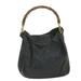 Gucci Bags | Gucci Bamboo Shoulder Bag Leather Black Auth Bs9601 | Color: Black | Size: W11.8 X H9.8 X D3.9inch