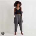 Madewell Pants & Jumpsuits | Madewell Pleated Tapered-Leg Pants In Easygoing Crepe Sz 0 Nl214 | Color: Gray | Size: 0