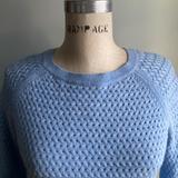 American Eagle Outfitters Sweaters | American Eagle Outfitter Blue Cableknit Crewneck Size Small | Color: Blue | Size: S