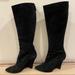 Kate Spade Shoes | Kate Spade Knee High Black Suede Boots | Color: Black | Size: 7