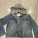 Zara Jackets & Coats | Girls Size 10 Zara Kids Denim Jacket With Detachable Jersey Hoodie. Nwot | Color: Blue | Size: 10g