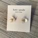 Kate Spade Jewelry | Kate Spade Mother Of Pearl Pansy Earrings With Faux Pearl Backing - Nwt | Color: Gold/Tan | Size: Os