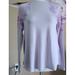 Free People Tops | Free People Purple Daniella Top Embroidered Mesh Shoulder Ribbed Knit Size Lg | Color: Purple | Size: L