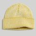 Madewell Accessories | Madewell Golden Meadow Yellow Striped Merino Wool Beanie Cap Hat | Color: Yellow | Size: Os