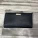 Kate Spade Bags | Kate Spade Slim Bifold Button Cross Grain Leather Wallet Black Size 6.75” X 3.5” | Color: Black | Size: 6.75” X 3.5”