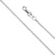 The World Jewelry Center 14k REAL Yellow OR White Gold Solid 1.2mm Flat Open Wheat Chain Necklace with Lobster Claw Clasp, Gold, not known