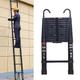 3.8m / 12.5FT Aluminium Telescopic Ladder with 2 Hooks, Non-Slip Sliding Ladder, Extension Ladder, Multifunctional Ladder, Loft Ladder, 150 kg Load Capacity, Black, EN131