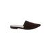 Martha Everyday Mule/Clog: Slip On Chunky Heel Casual Brown Print Shoes - Women's Size 7 1/2 - Pointed Toe