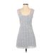 Velvet Torch Casual Dress - Mini Scoop Neck Sleeveless: Gray Dresses - Women's Size Small