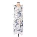 Simply Couture Casual Dress - Shift: White Print Dresses - Women's Size Small