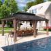 COOS BAY 18 Ft. W x 12 Ft. D Steel Patio Hardtop Gazebo Hardtop/Metal/Steel in Gray | 120.7 H x 216 W x 144 D in | Wayfair MAG1218MW-C-BLK