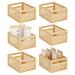 mDesign Natural Cane Kitchen Organizer Storage Bin w/ Handles Solid Wood in Brown | 20.3 H x 12.6 W x 19.7 D in | Wayfair 23542MDK