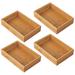 mDesign Wooden Bamboo Office Drawer Organizer Box Tray Bamboo in Brown | 2 H x 6 W x 9 D in | Wayfair 11431MDO